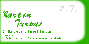 martin tarpai business card